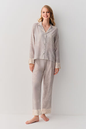 Suwen Sayra Maskülen Pijama Takımı