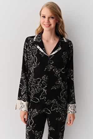 Suwen Sayra Maskülen Pijama Takımı