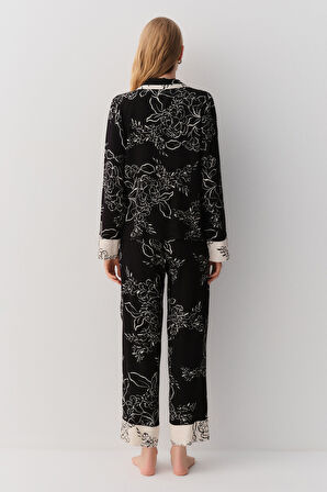 Suwen Sayra Maskülen Pijama Takımı