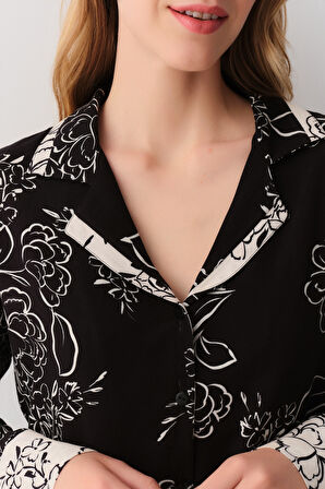 Suwen Sayra Maskülen Pijama Takımı