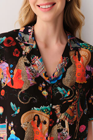 Suwen Carnaval Maskülen Şort Takımı