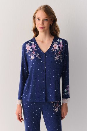 Suwen Jane Gömlek Yaka Pijama Takımı