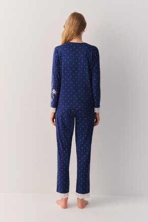 Suwen Jane Gömlek Yaka Pijama Takımı
