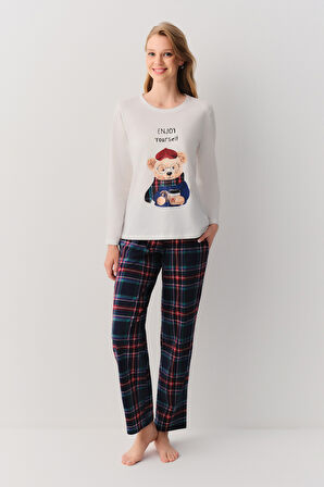 Suwen Teddy Bear Pijama Takımı