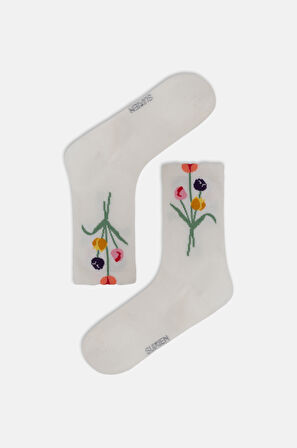 Suwen Flower Pop Soket Çorap