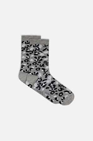 Suwen Leopard Soket Çorap