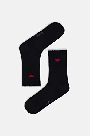 Suwen Heart Picot Soket Çorap