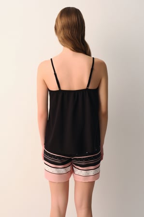 Suwen Monogram Atlet Şort Pijama Takımı