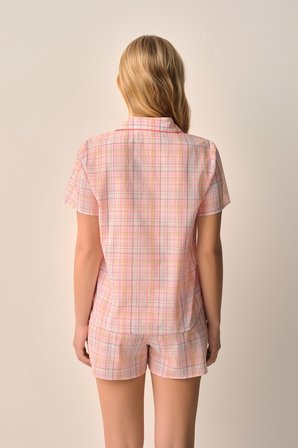 Suwen Lily Pamuklu Gömlek Yaka Şort Pijama Takımı
