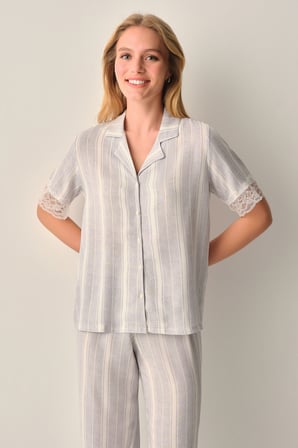 Suwen Princess Gömlek Yaka Pijama Takımı