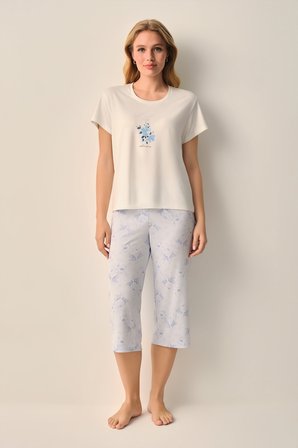 Suwen Rowena Kapri Şort Pijama Takımı