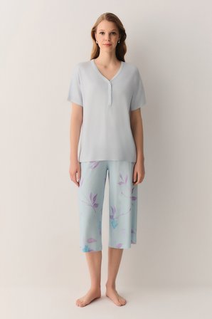 Suwen Sandy Kapri Şort Pijama Takımı