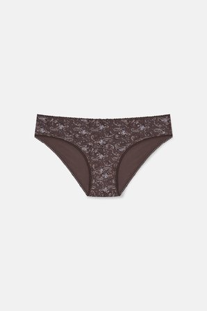 Suwen 3'lü Pamuklu Desenli Normal Bel Slip Külot