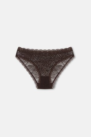 Suwen 3'lü Dantelli Normal Bel Slip Külot