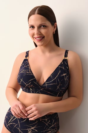 Suwen Glace Üçgen Bikini Üst