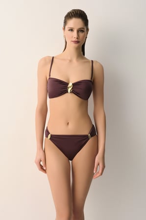 Suwen Stary Aksesuarlı Straplez Bikini Üst