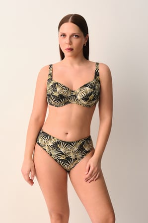 Suwen Palm Biyeli Şerit Detaylı Bikini Alt
