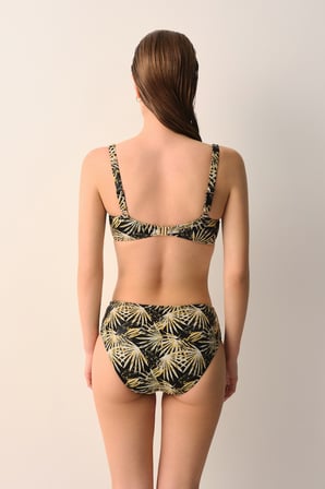 Suwen Palm Biyeli Şerit Detaylı Bikini Alt