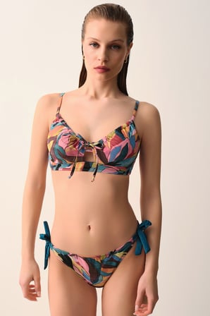 Suwen Leaf Balenli Bralet Bikini Üst