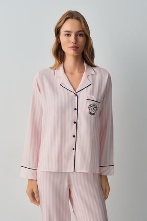 Suwen Emily Gömlek Yaka Pijama Takımı
