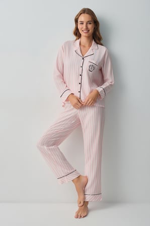 Suwen Emily Gömlek Yaka Pijama Takımı