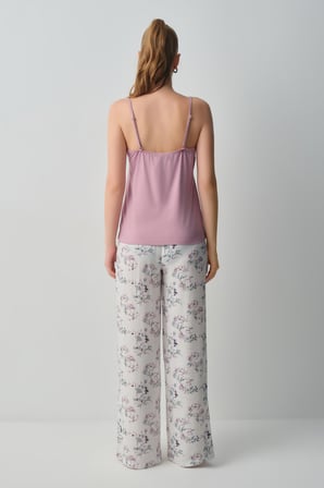 Suwen Flower Atlet Pantolon Pijama Takımı