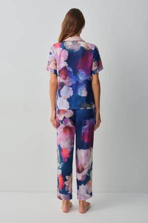 Suwen Floral Gömlek Yaka Pijama Takımı