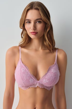 Suwen Scarlet Dantelli Üçgen Bralet Sütyen