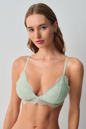 Suwen Scarlet Dantelli Üçgen Bralet Sütyen