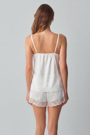 Suwen Bride Dantelli İnce Askılı Pijama Üstü