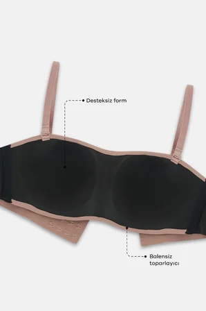 Suwen Invisible Hold Up Lazer Kesim İz Bırakmayan Toparlayıcı Straplez Sütyen