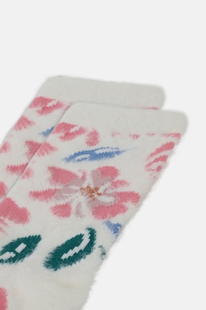 Suwen Fluffy Flower Soket Çorap