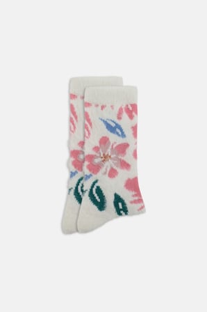 Suwen Fluffy Flower Soket Çorap