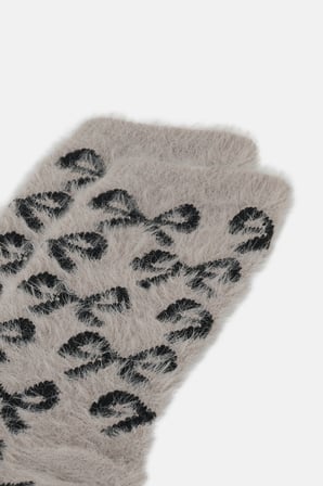 Suwen Fluffy Ribbon Soket Çorap