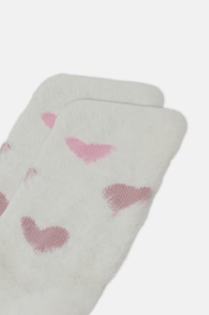 Suwen Fluffy Hearts Soket Çorap