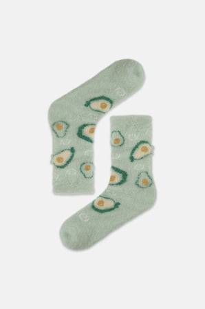 Suwen Fluffy Avocado Soket Çorap