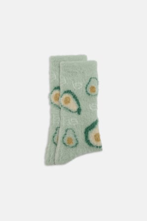 Suwen Fluffy Avocado Soket Çorap