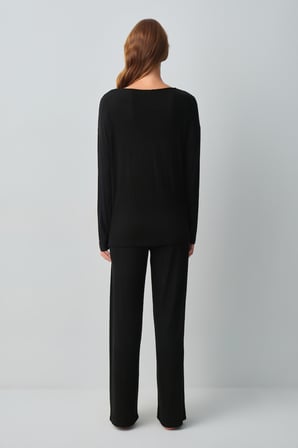 Suwen Comfort Geniş Yaka Pijama Takımı