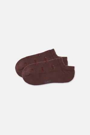 Suwen Lurex Simli Kalp Desenlii Sneaker Çorap
