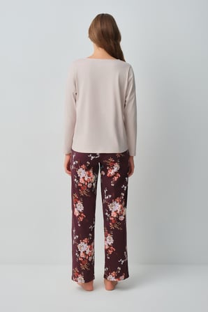 Suwen Mimoza Pamuklu Pijama Takımı