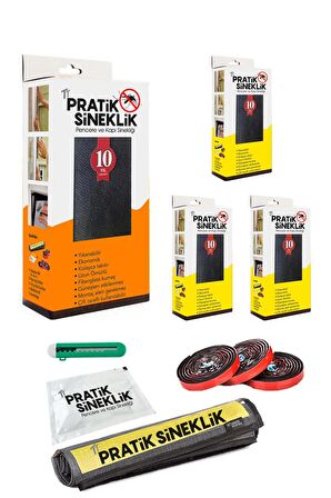 TT Pratik Sineklik | 1 Kapı - 3 Pencere | 4' Lü Paket