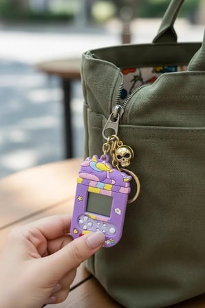Tetris Anahtarlık – Nostaljik Oyun Tasarımlı Renkli ve Dekoratif Çanta Aksesuarı
