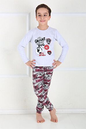 Uzun Kollu Erkek Çocuk Travel Model Pijama Takımı