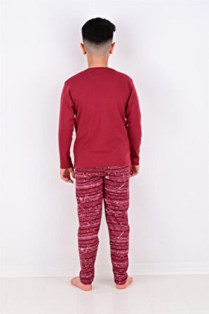 Erkek Çocuk Pijama Takımı Moon Uzun Kollu Pamuklu 1008
