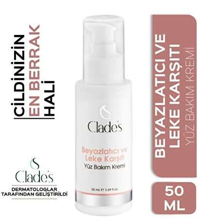 Clades Beyazlatıcı Ve Leke Karşıtı Yüz Bakım Kremi 50 Ml