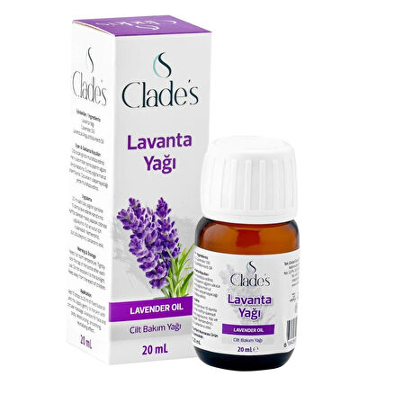 Clades Lavanta Yağı 20 ml - Cilt Bakım Yağı Lavender Oil