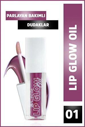 Cecile Glam Shine-Lip Oil Parlak Dudaklar Bakım ve Makyaj Seti 01-03