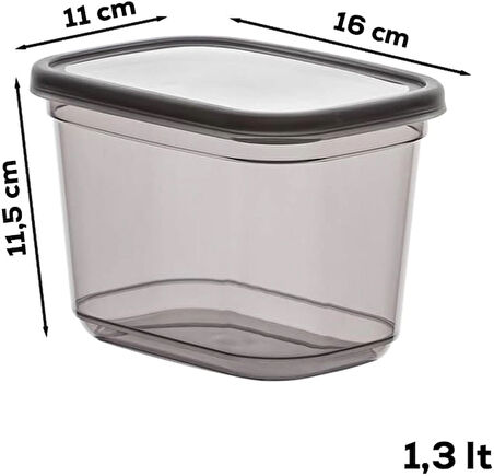 Porsima 1022 Etiketli Dikdörtgen Erzak Saklama Kabı 12'Li 1.3 L