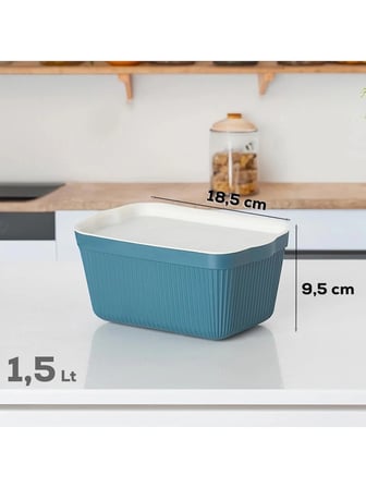 Porsima 1037 Çok Amaçlı Gıda Erzak Bakliyat Saklama Kabı Dolap Içi Organizer 6'lı 1,5 L Still Box