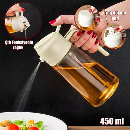 Porsima Alk-3154 Çok Amaçlı Cam Sprey Şişe Yağlık Yağdanlık Krem